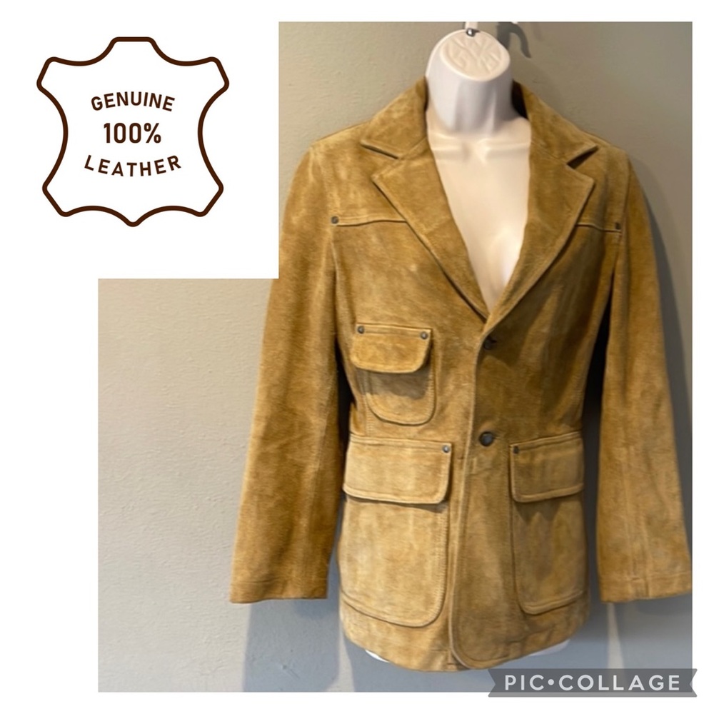 Ralph Lauren Suede jacket/Short Coat Camel Colored, size 8